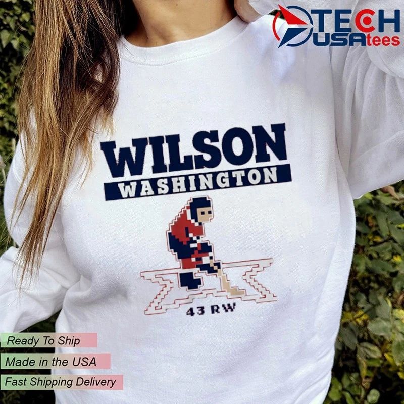 Tom Wilson Washington Capitals Hockey 43RW pixel shirt