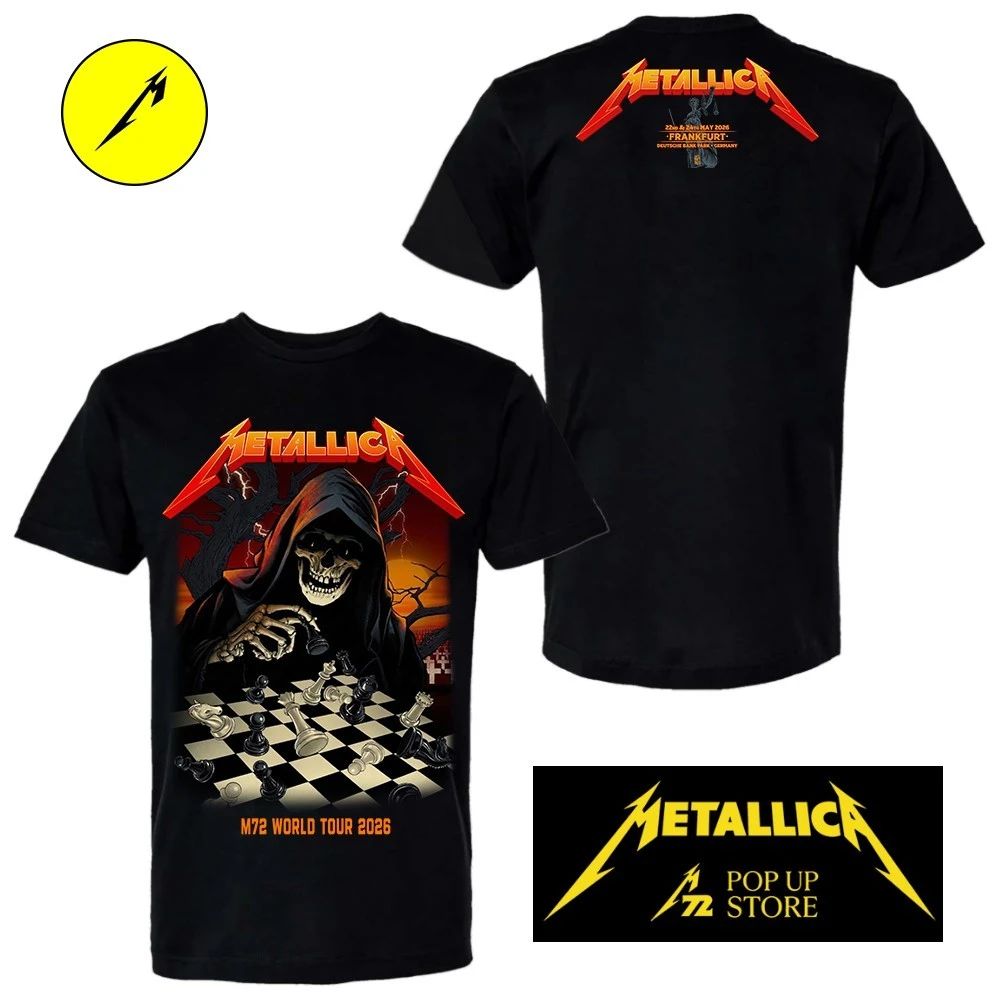 Metallica Frankfurt 2026 T-Shirt – Pop-Up Shop Exklusiv – Limitierte Edition Deutsche Bank Park Shirt