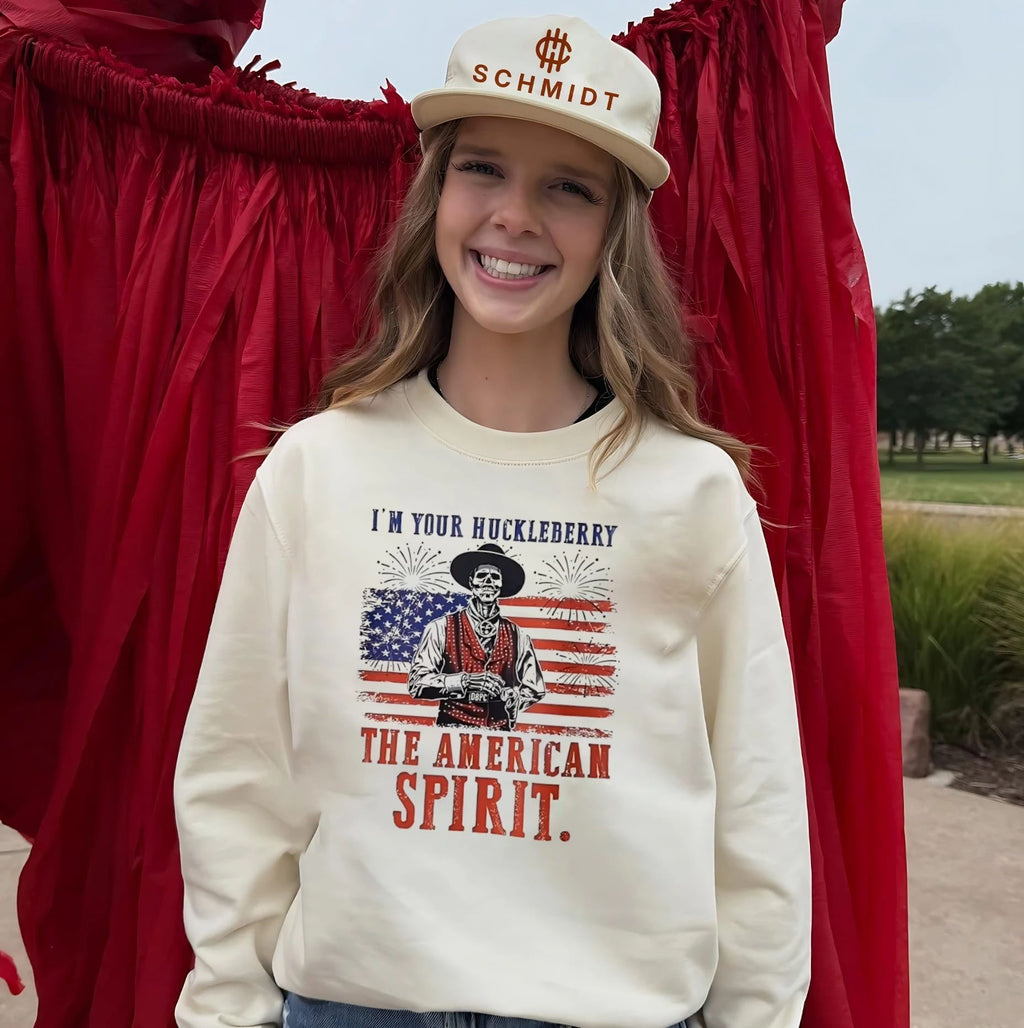 I’m your huckleberry the American spirit American flag shirt