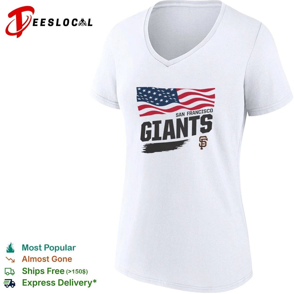 San Francisco Giants Waving Flag Starter T-shirt