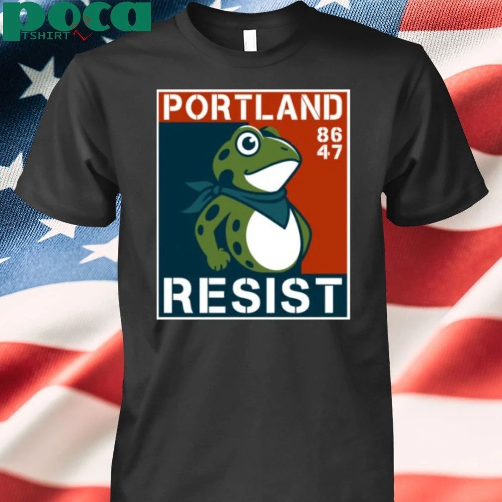 Portland Frog 2025 Frogs Against Fascism 86 47 Vintage T-shirt