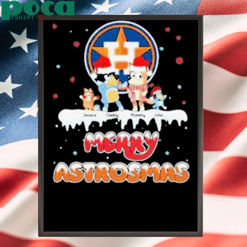 Houston Astros Bluey Family Christmas Personalized MLB Baseball Shirt