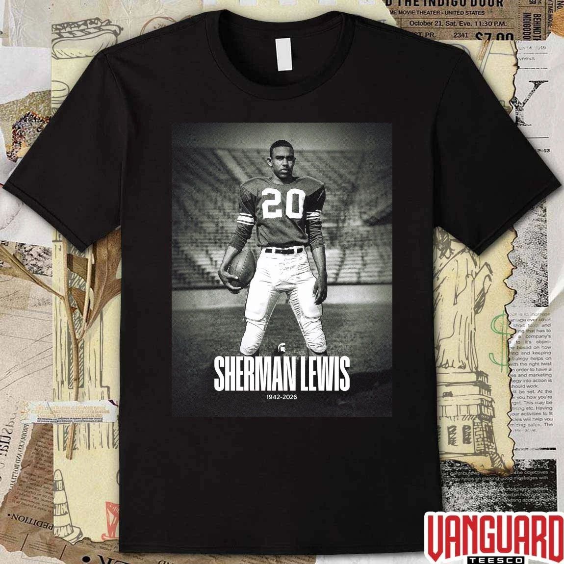Sherman Lewis 1942 – 2026 Michigan State Football Poster t-shirt