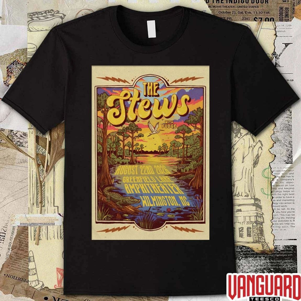 The Stews August 22 2026 Greenfield Lake Amphitheater Wilmington NC Poster t-shirt