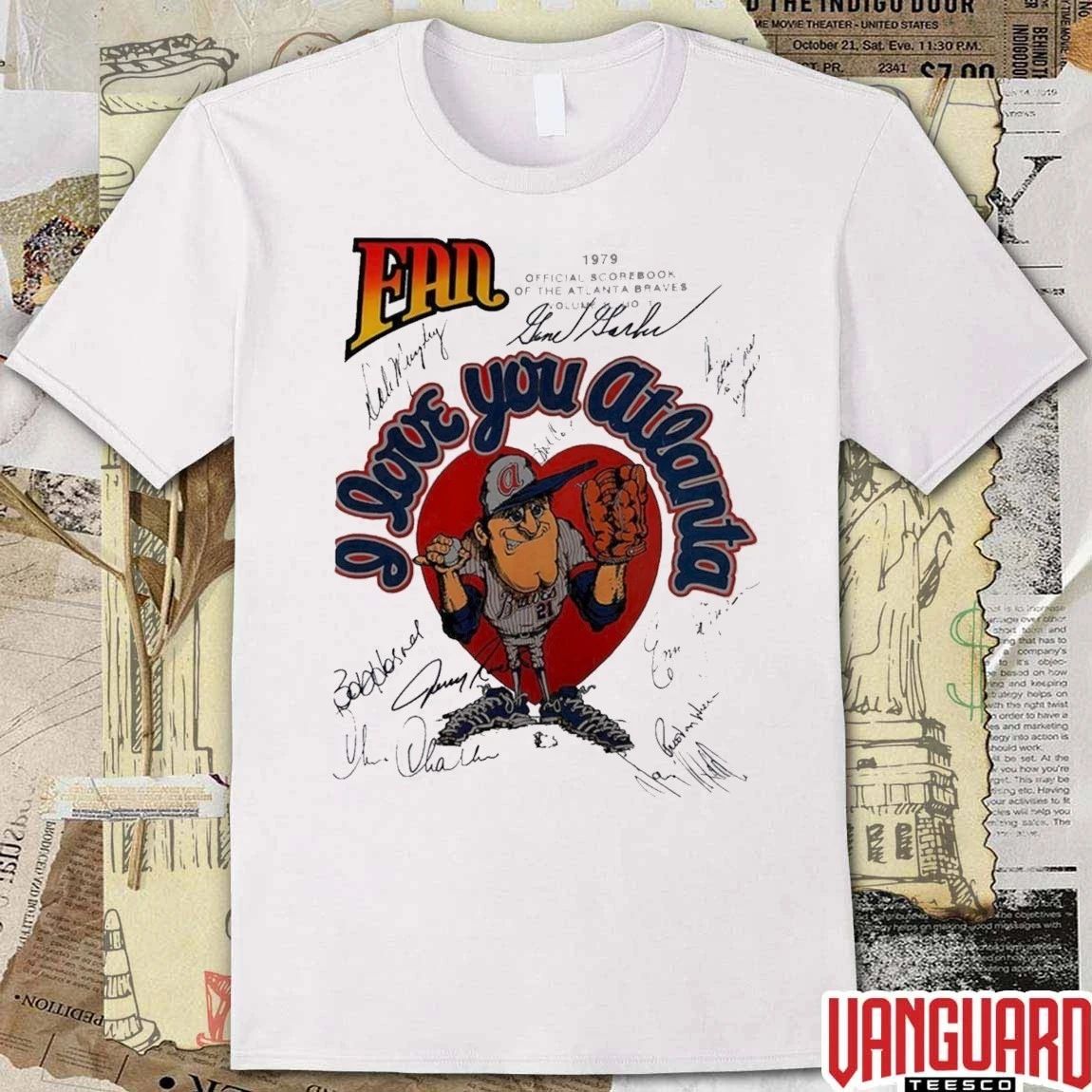 Bobby Cox I Love You Atlanta Braves Baseball Signatures Caricature t-shirt