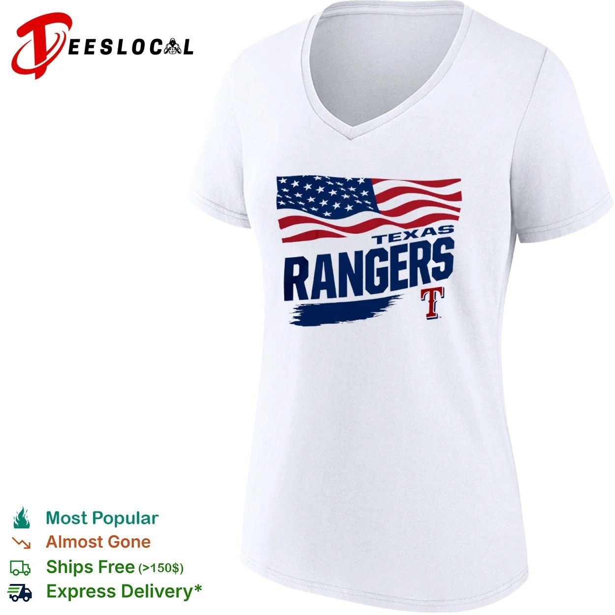 Texas Rangers Waving Flag Texas Rangers Starter T-shirt