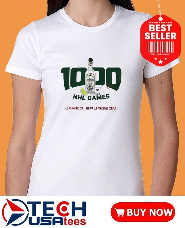 Jared Spurgeon 1000 NHL Games shirt