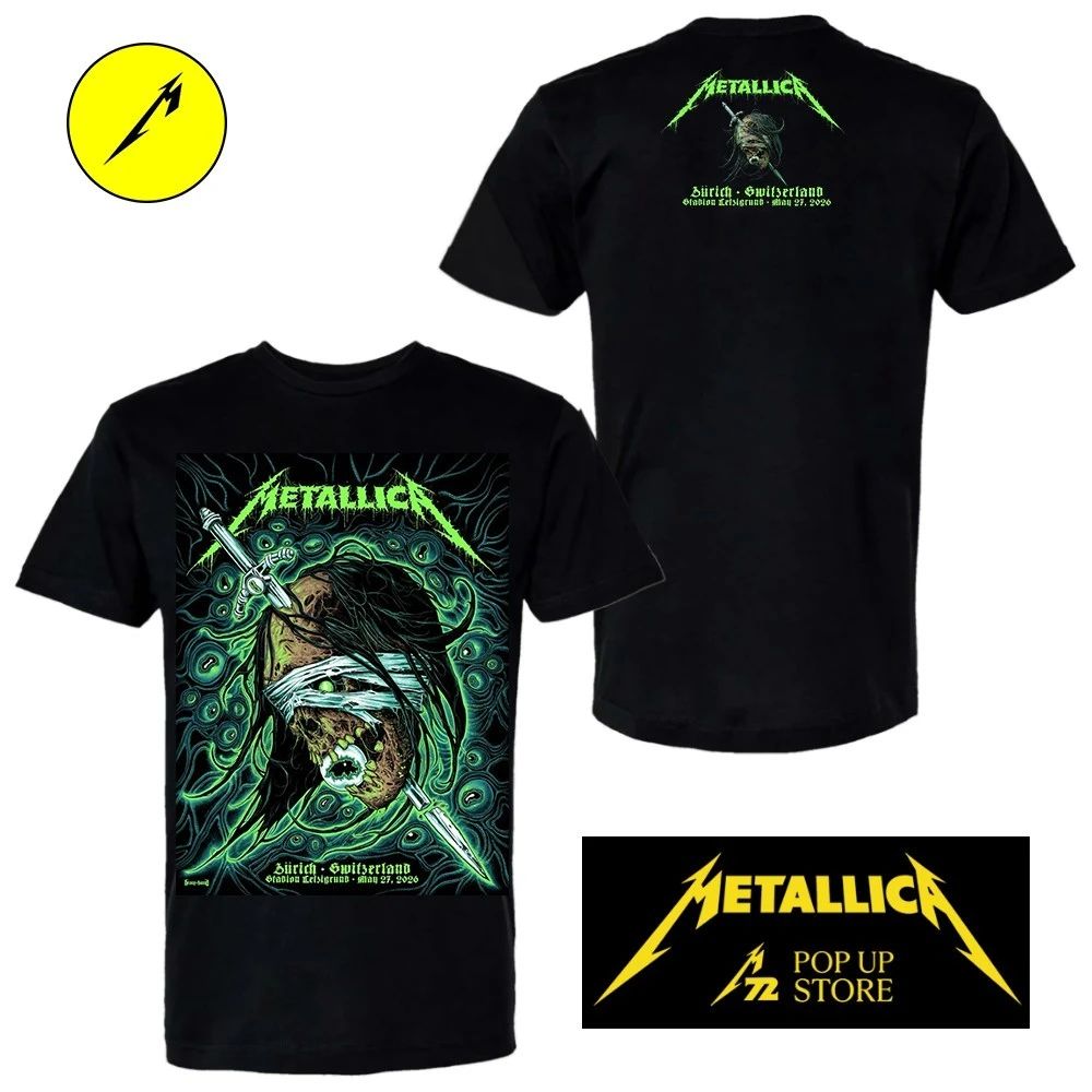 Metallica M72 Zurich Pop-Up Shop Merch Limited edition Poster By Mark Richards at Stadion Letzigrund in Zürich, Switzerland, on May 27, 2026, on the M72 World Tour Shirt