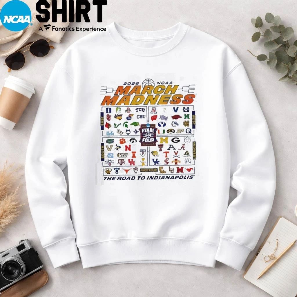 2026 NCAA March Madness Road To Indianapolis Tournament Bracket Shirt