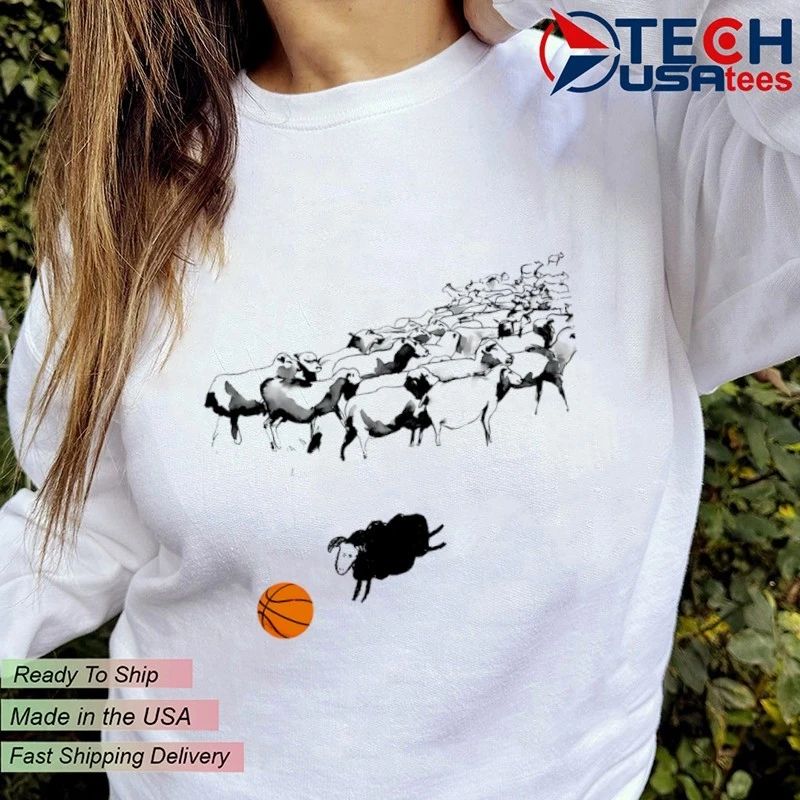 Triple Threat black sheep dribbling a basketball shirt