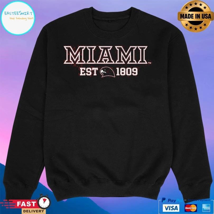 Miami Oh Redhawks Basketball Established 1809 T-shirts
