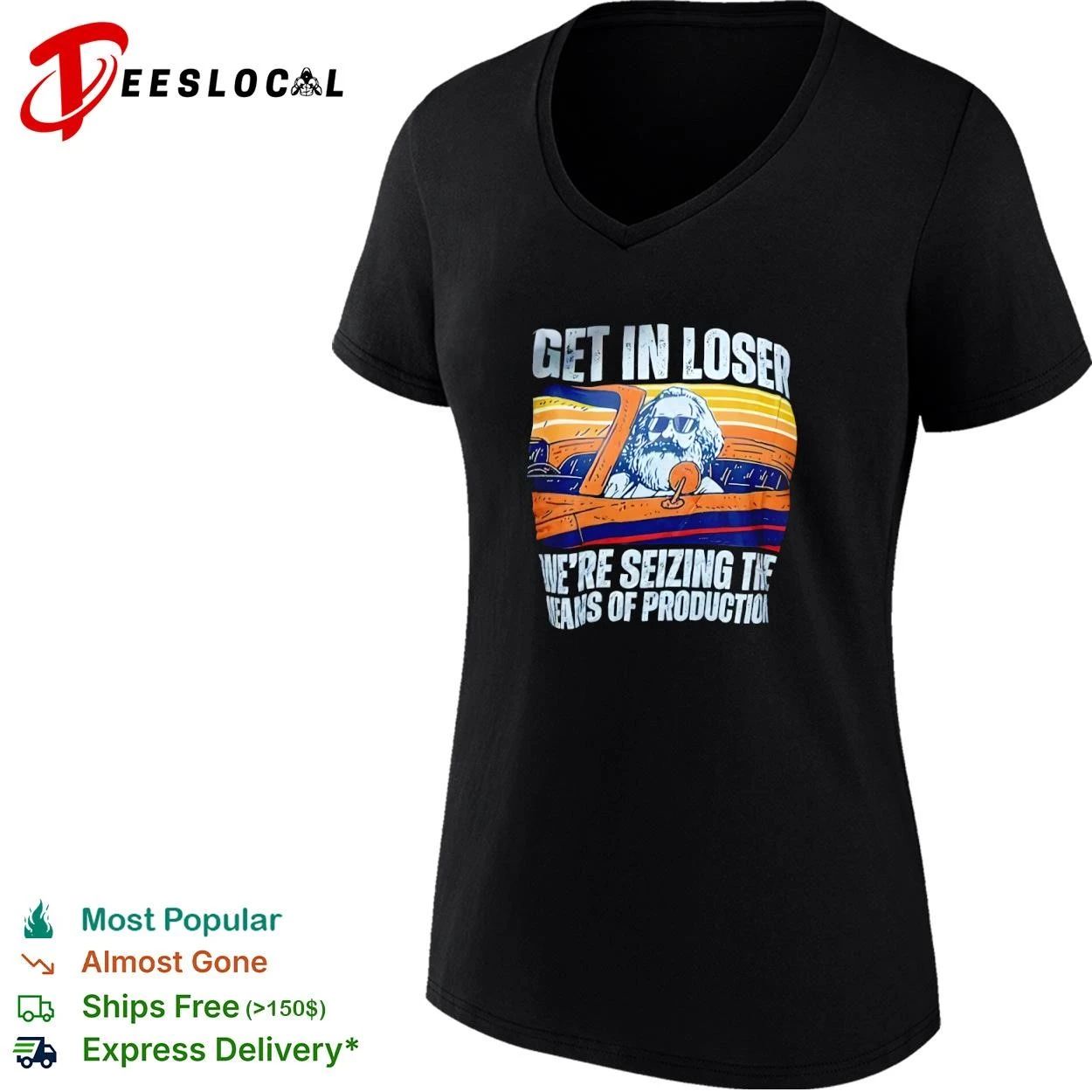 Get in Loser We Are Seizing the Means of Production Retro T-shirt