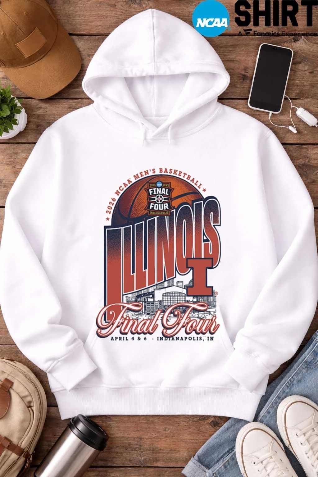 Illinois Fighting Illini Ivory Something Inked 2026 NCAA Final Four Bound Stadium Crew Sweatshirt