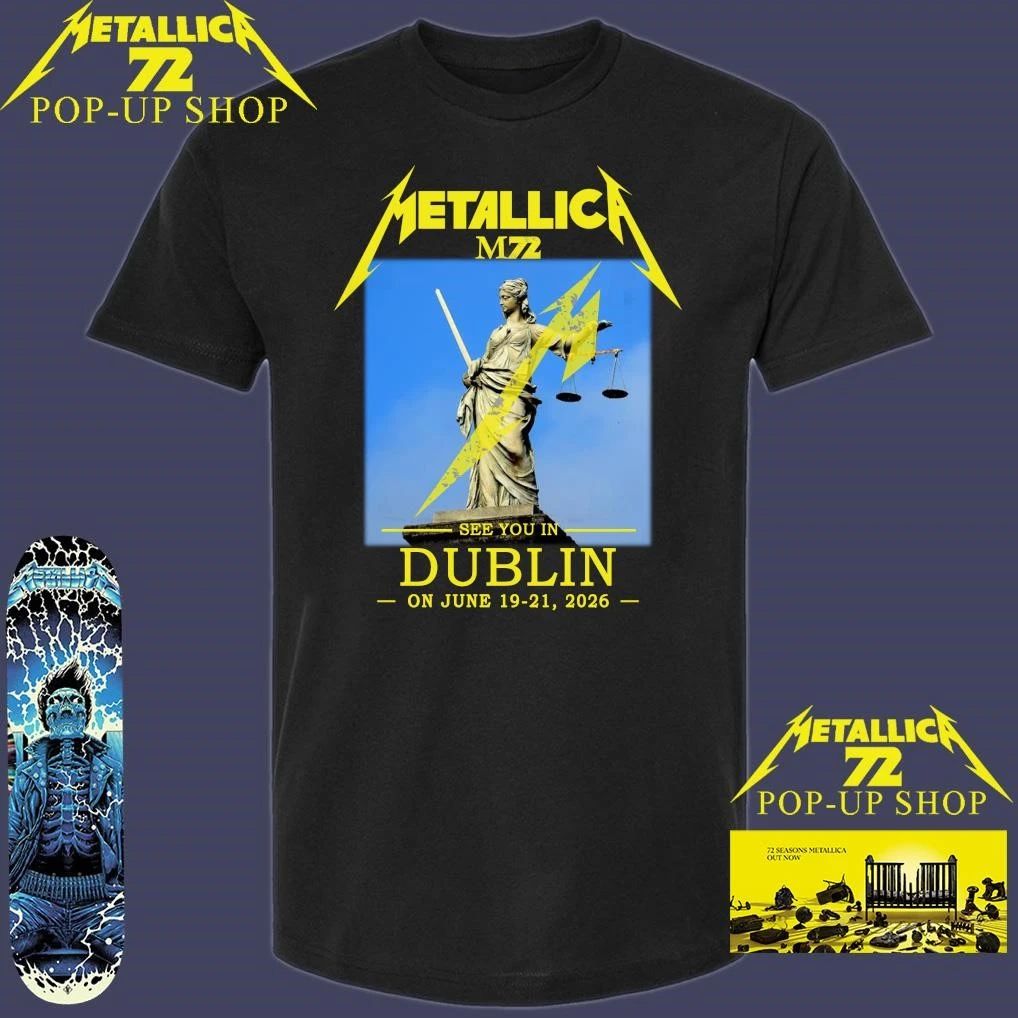 Metallica M72 See You In Dublin On June 19-21, 2026 T-Shirt