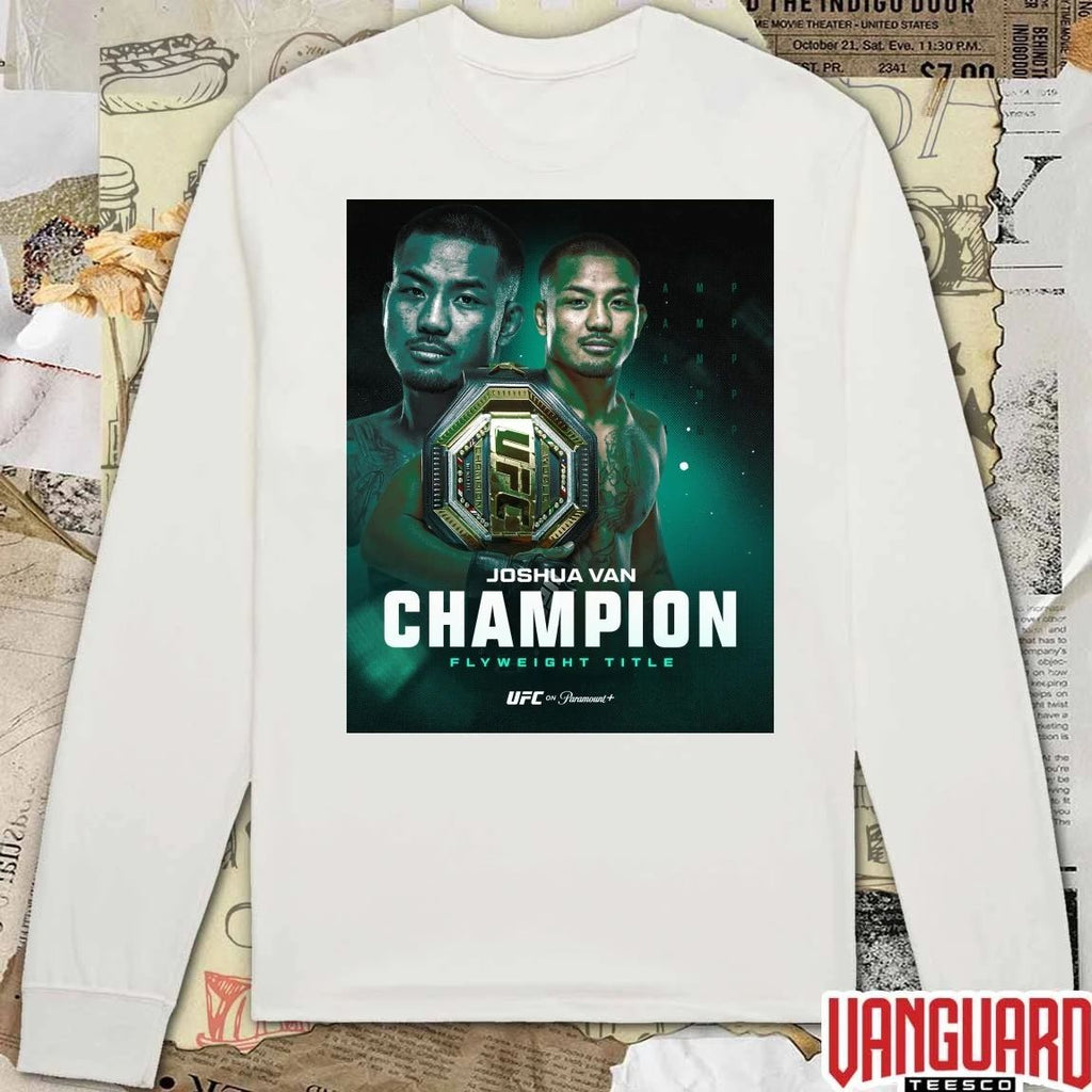 Joshua Van Champion Flyweight Title UFC 2026 Poster t-shirt