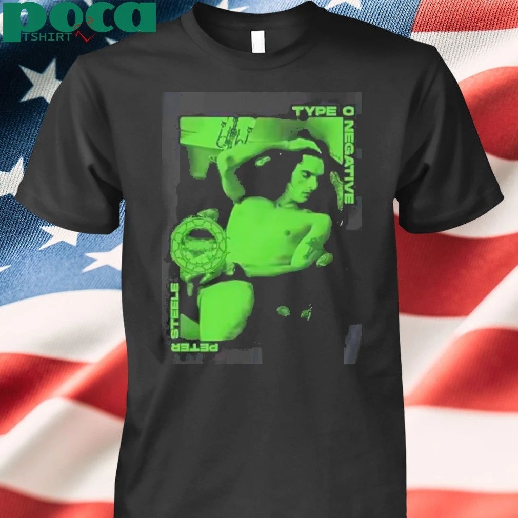 Type O Negative Peter Steele Green Graphic T Shirt Vintage Goth Band T-shirt