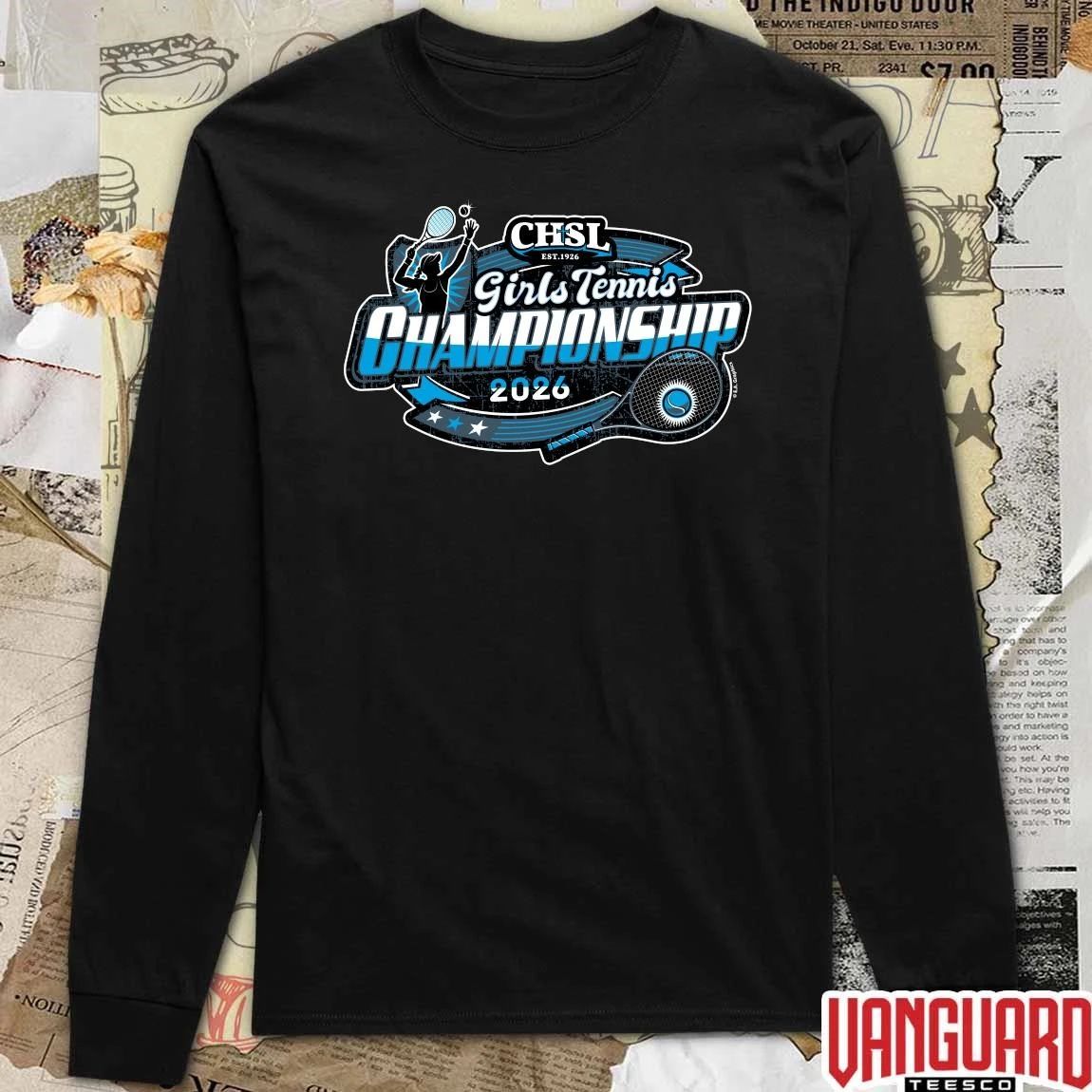2026 CHSL Girls Tennis Championship Logo t-shirt