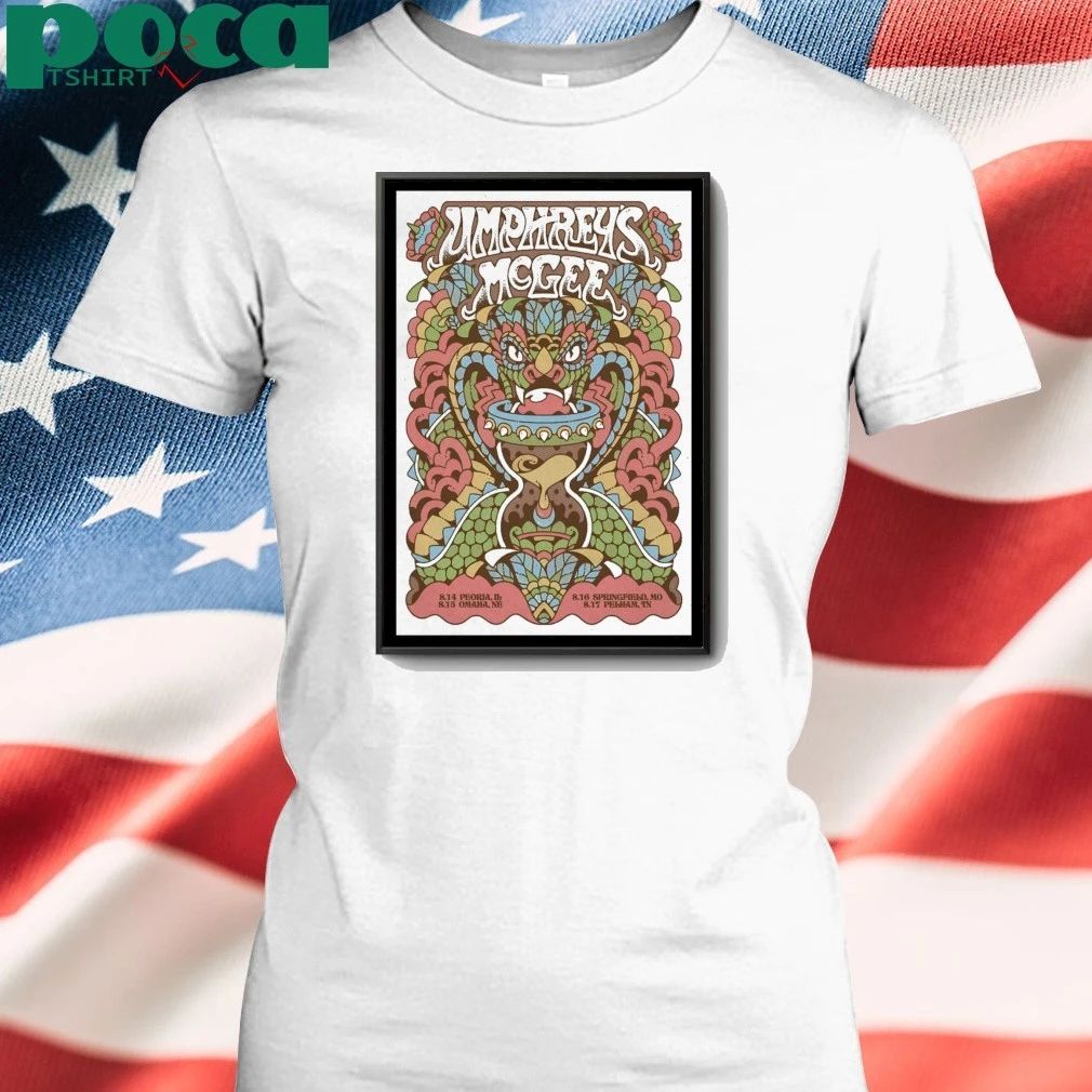 Umphrey’s McGee Aug 14 2025 CEFCU Stage at the Landing Peoria, IL Tour Poster shirt