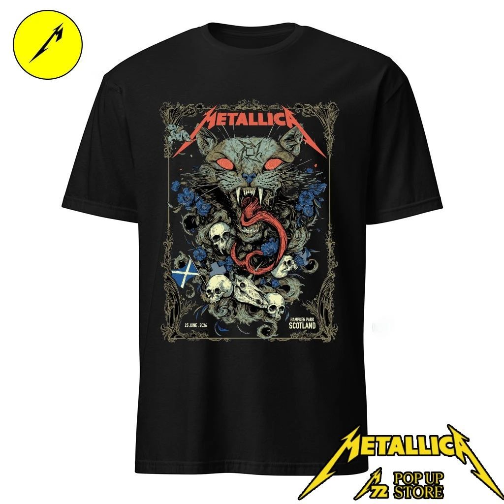 Metallica Glasgow T-Shirt Limited Edition June 25, 2026 Hampden Park Scotland – By WolfSkullJack Pop Up Shop