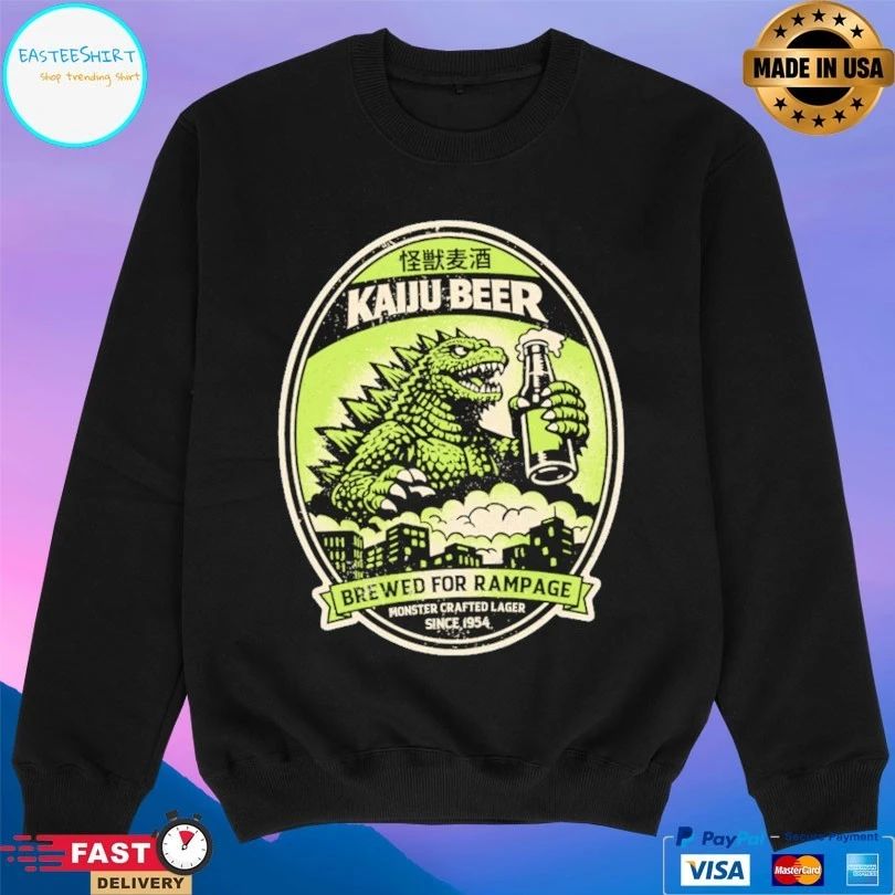 Kaiju Beer Brewed For Rampage Monster Crafted Lager Since 1954 T-shirts