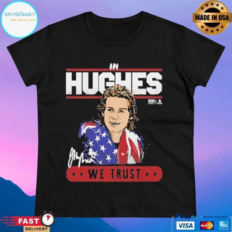 Jack Hughes New Jersey Usa Trust In Hughes We Trust Signature 2026 T-shirts