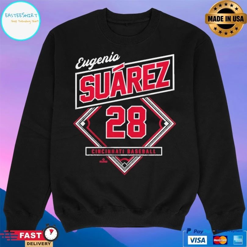 Eugenio Suarez 28 Cincinnati Baseball Classic Diamond T-shirts