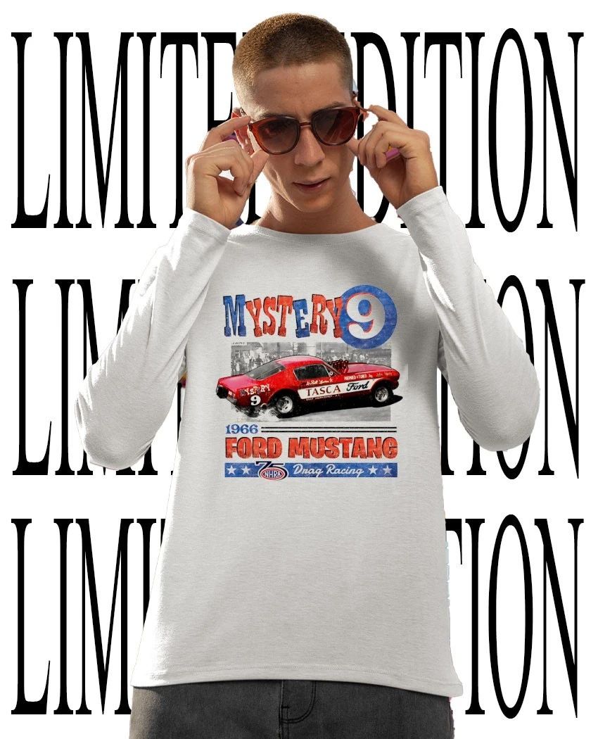 NHRA Ford Mustang Mystery 9 1966 Tasca Drag Racing tee