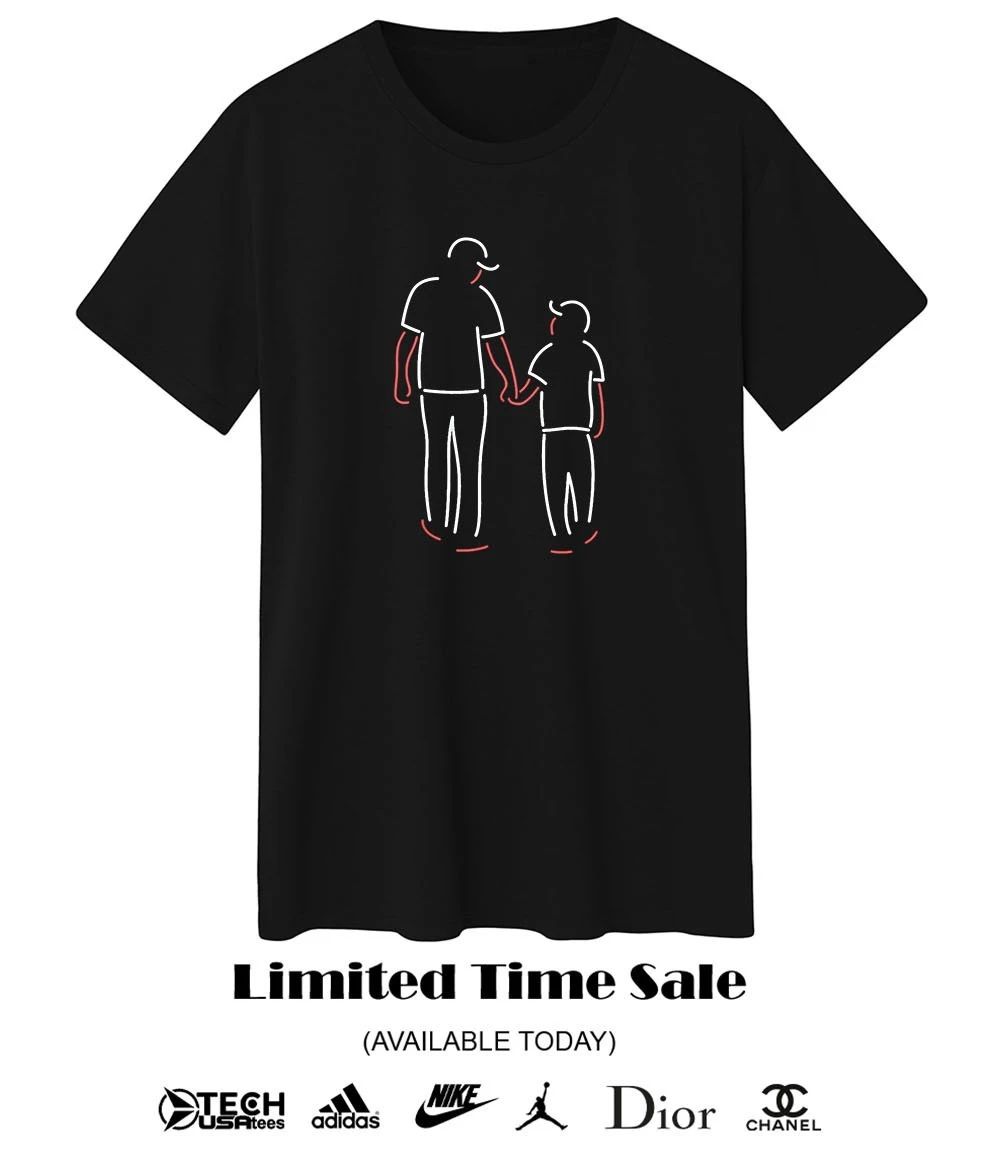 Father son neon shirt