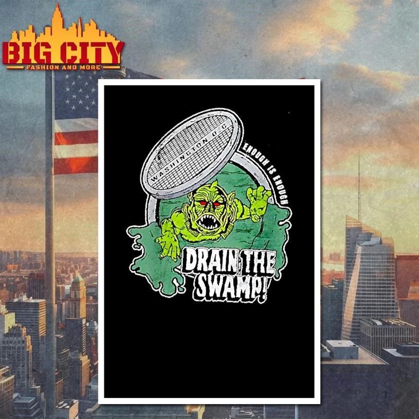 Drain The Swamp Lincoln Algae Satire Enough Is Enough Washington Dc Shirt