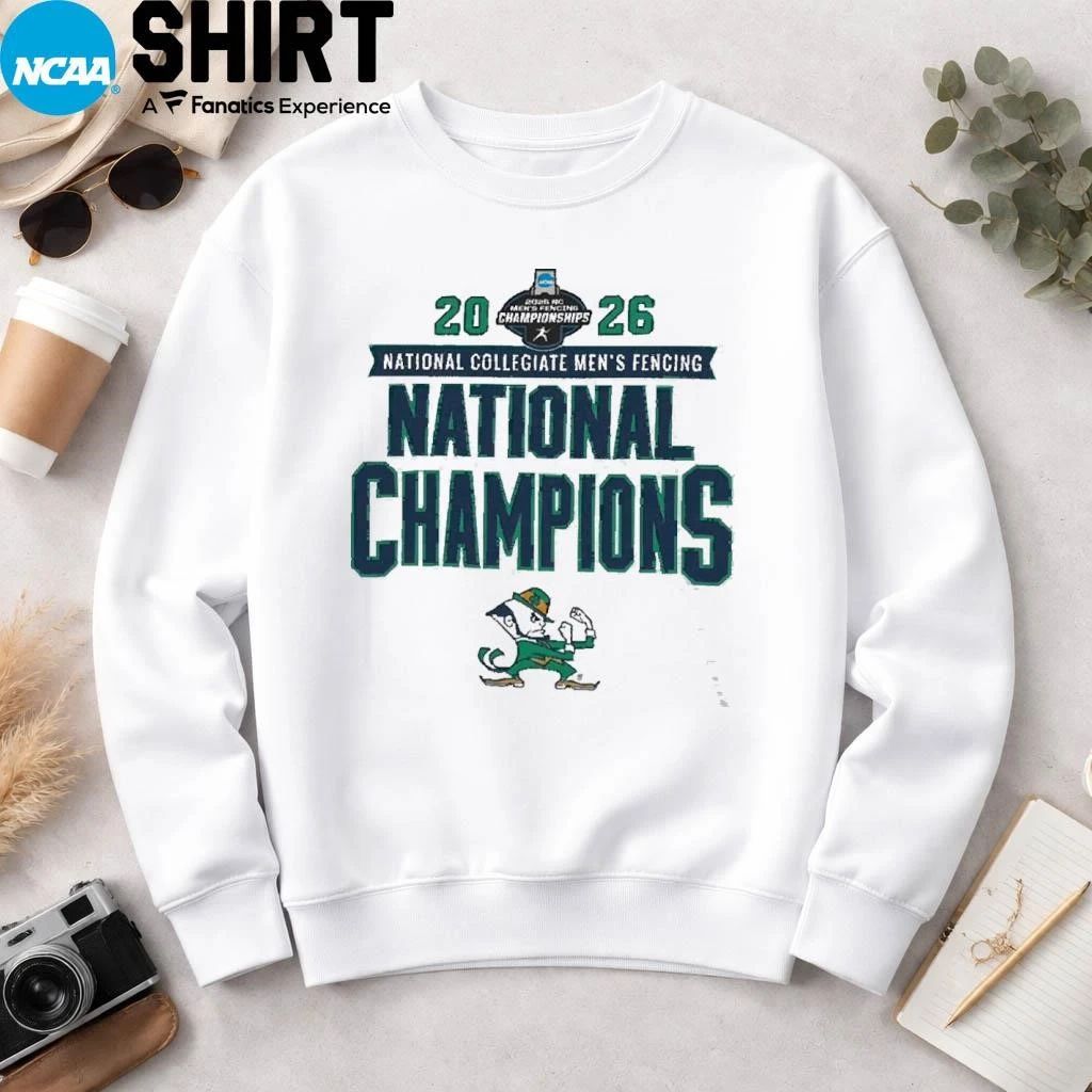 Gray Notre Dame Fighting Irish 2026 NCAA Men’s Fencing National Champions Shirt