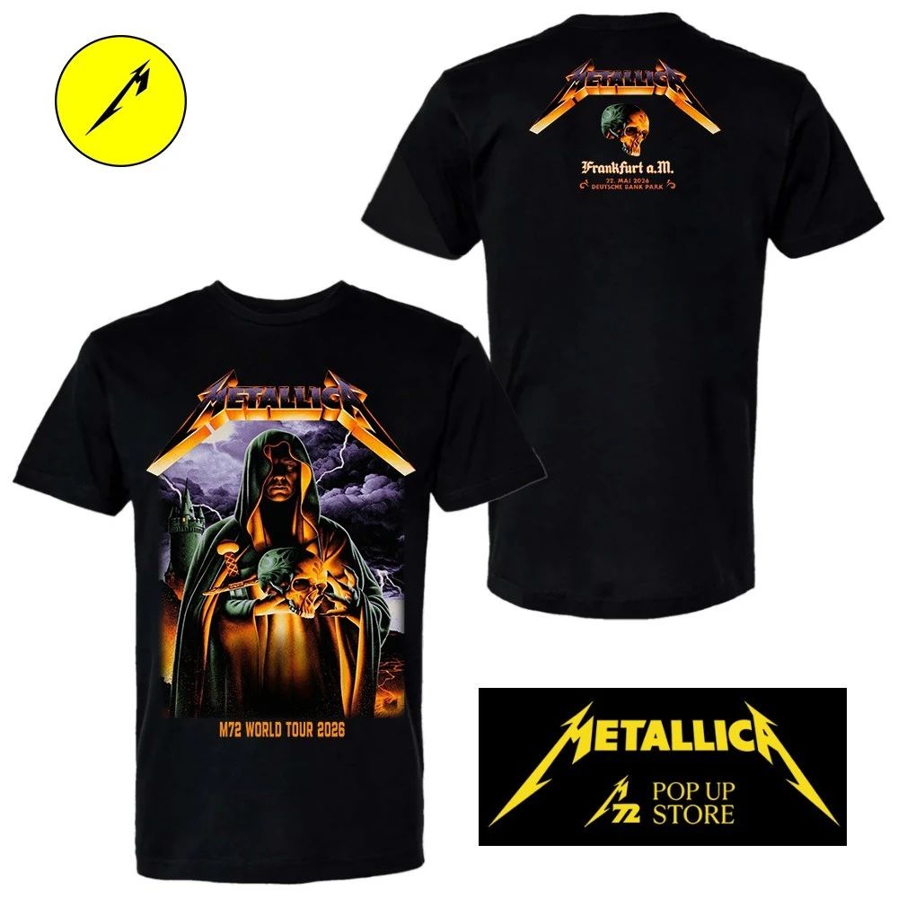 Metallica M72 Frankfurt Event Poster Night 1 At Deutsche Bank Park On May 22 2026 Germany Art By Max Loffler Two Sided Shirt