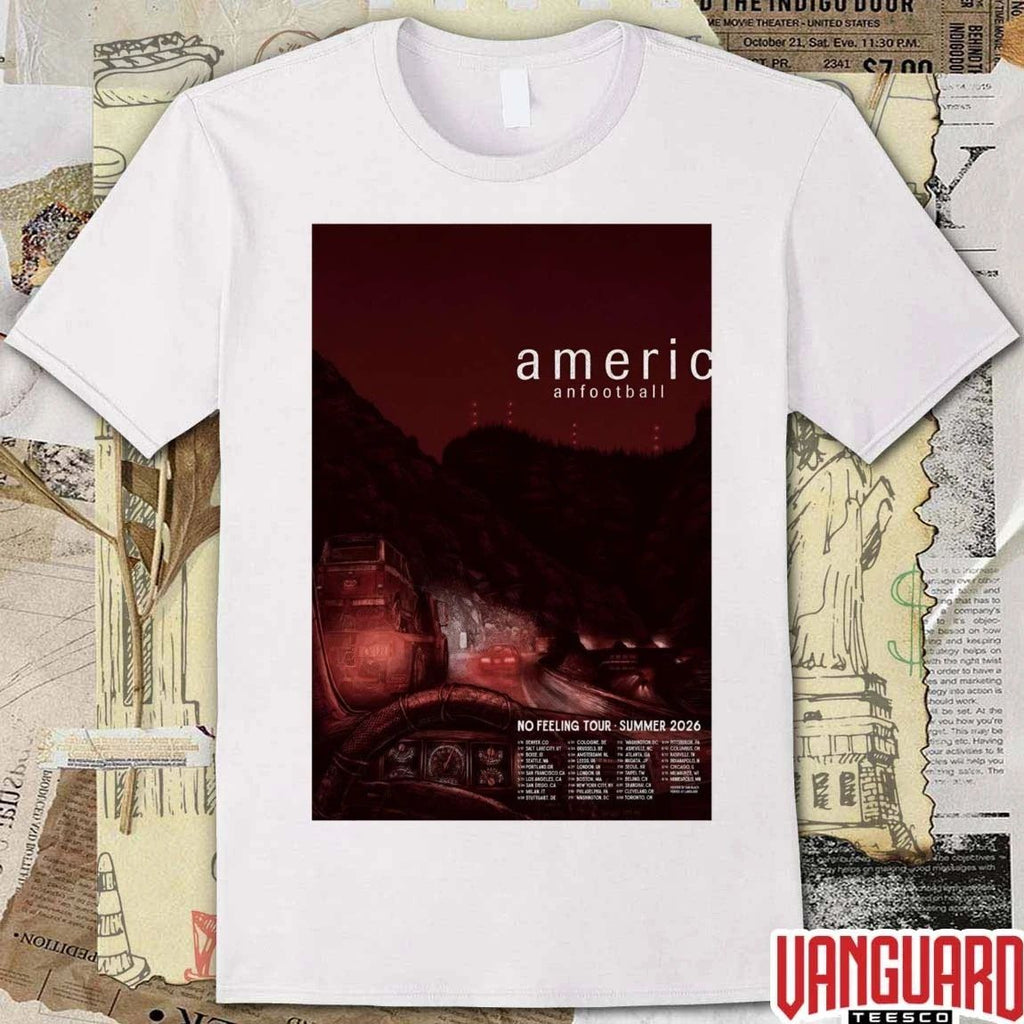 American Football Pop-Up Shop Poster No Feeling Tour 2026 Summer t-shirt