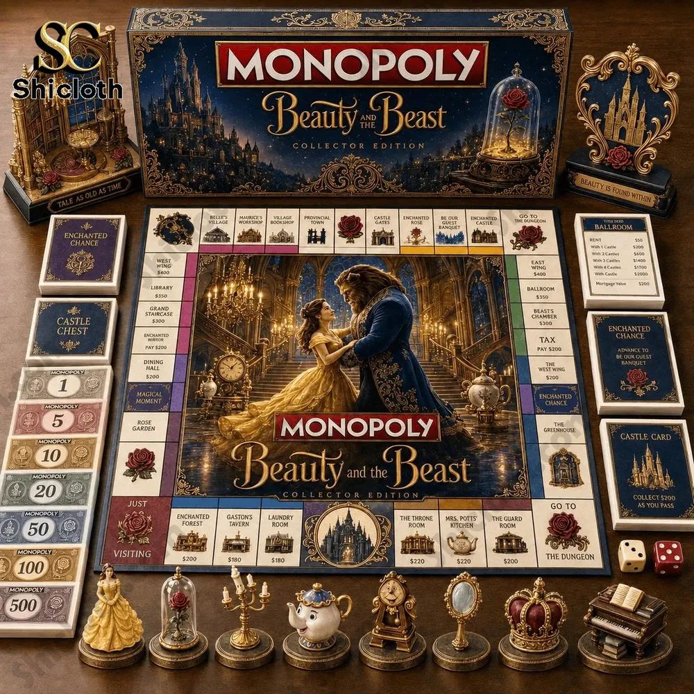 Beauty and the Beast Collector’s Edition Monopoly Board Game