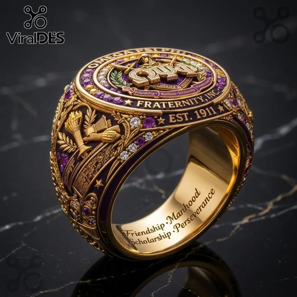 Omega Psi Phi 1911 EST Fraternity Ring