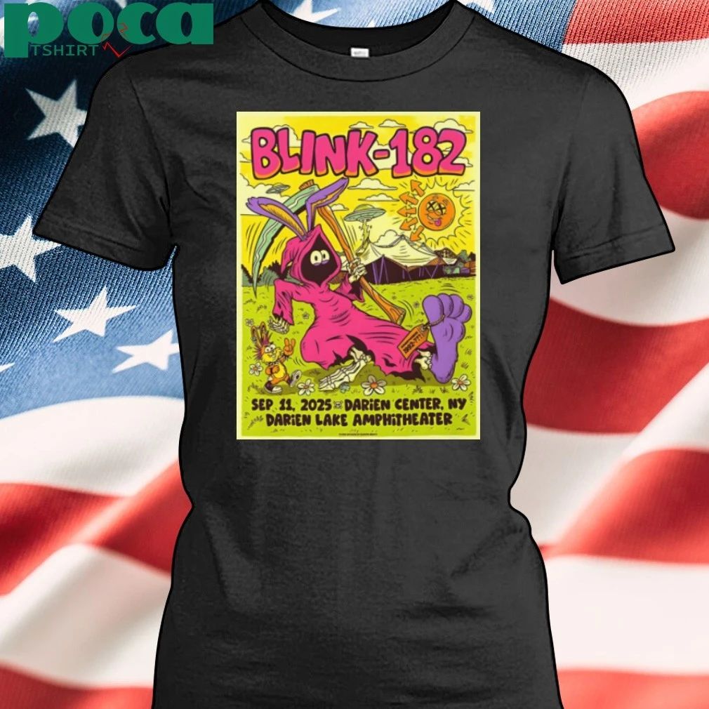 Sep 11 2025 Blink 182 Darien Lake Amphitheater In Darien Center NY Poster T-shirt