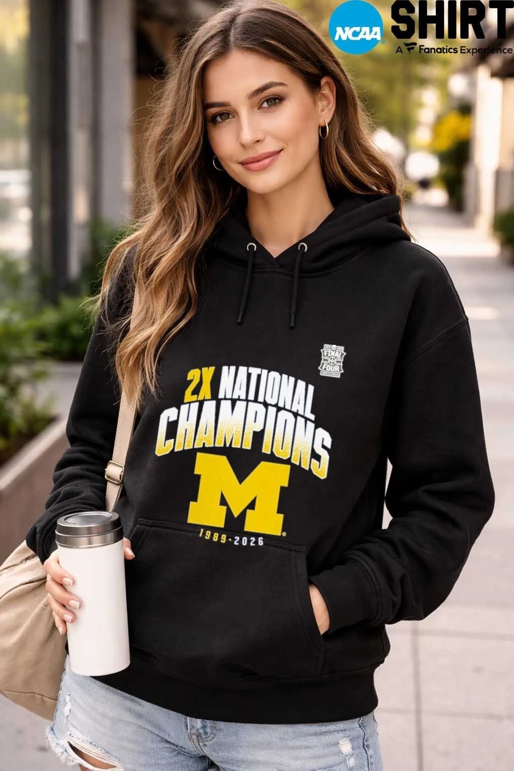 Michigan Wolverines Two-Time NCAA Men’s Basketball National Champions Post Move T-Shirt