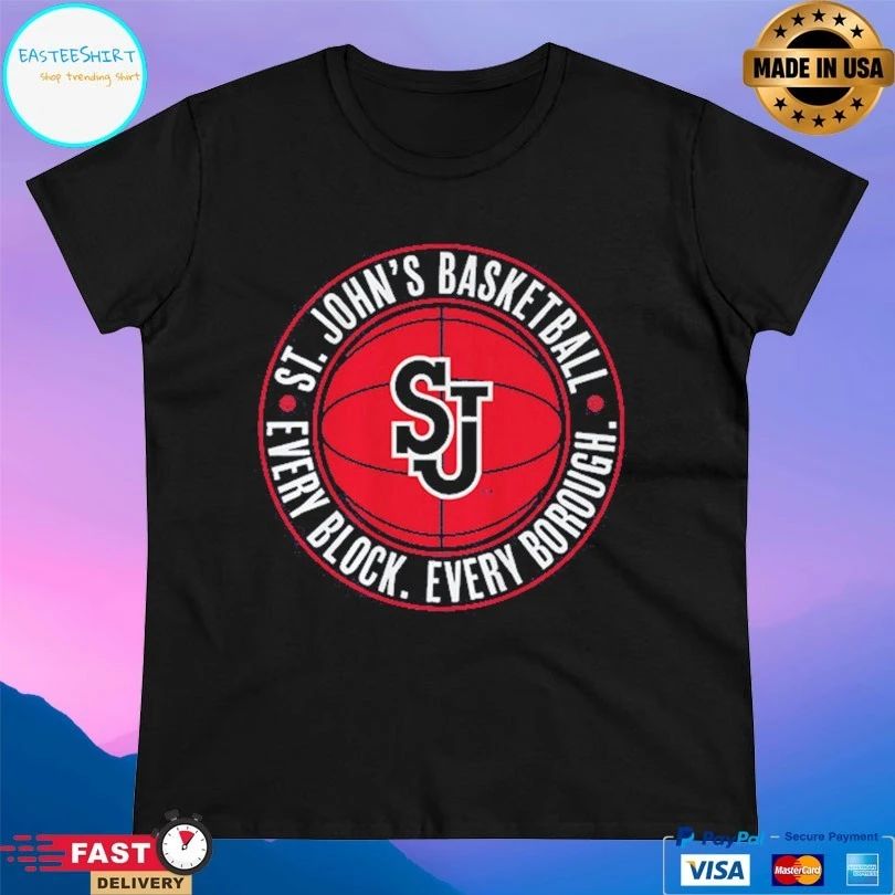 St John’s Red Storm Men’s Basketball Every Block Every Borough T-shirt