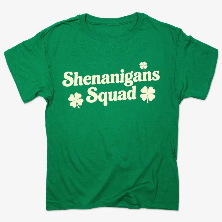 Shenanigans Squad St. Patrick's Day Four Leaf Clover Design
