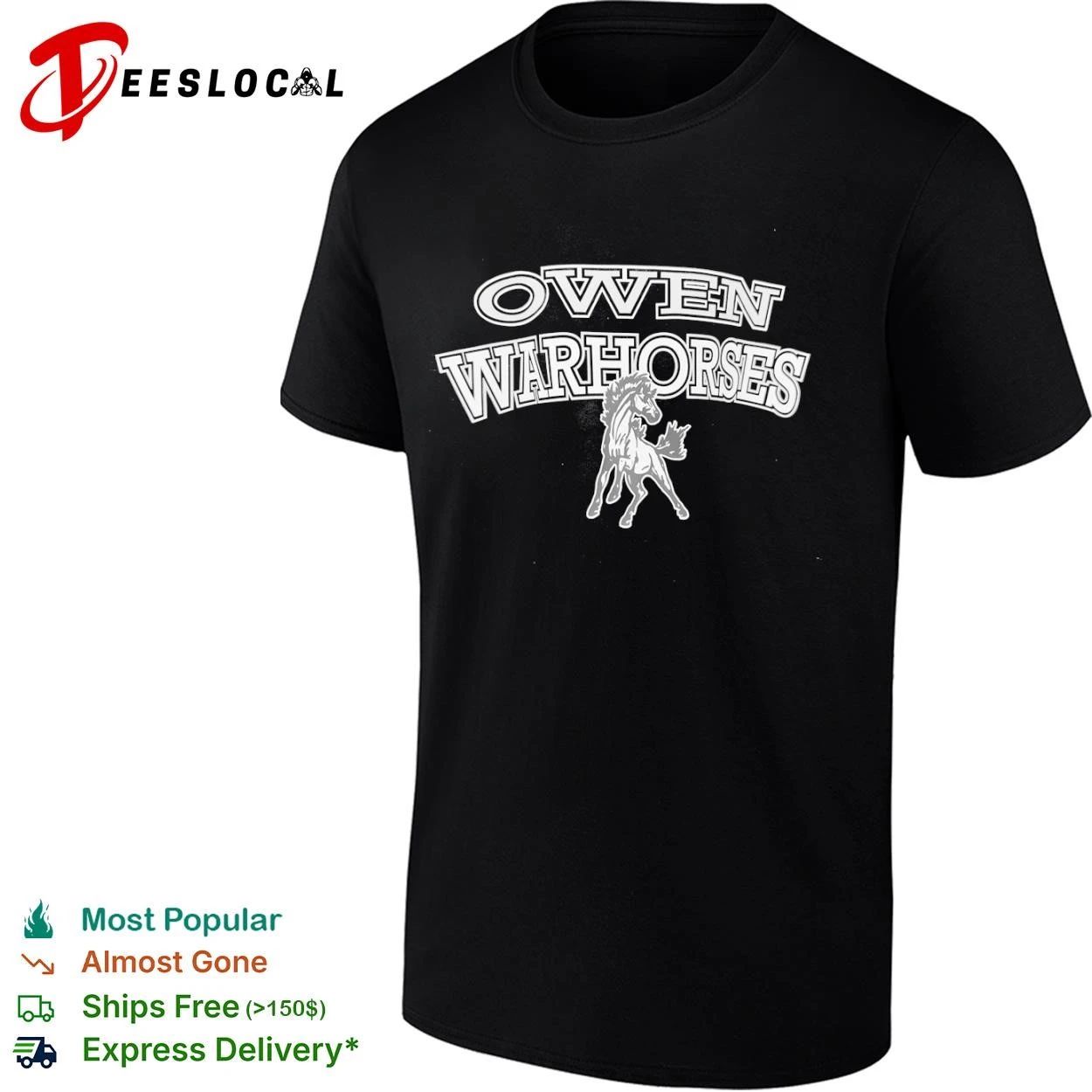 Owen Warhorses School Mascot Team Spirit T-shirt