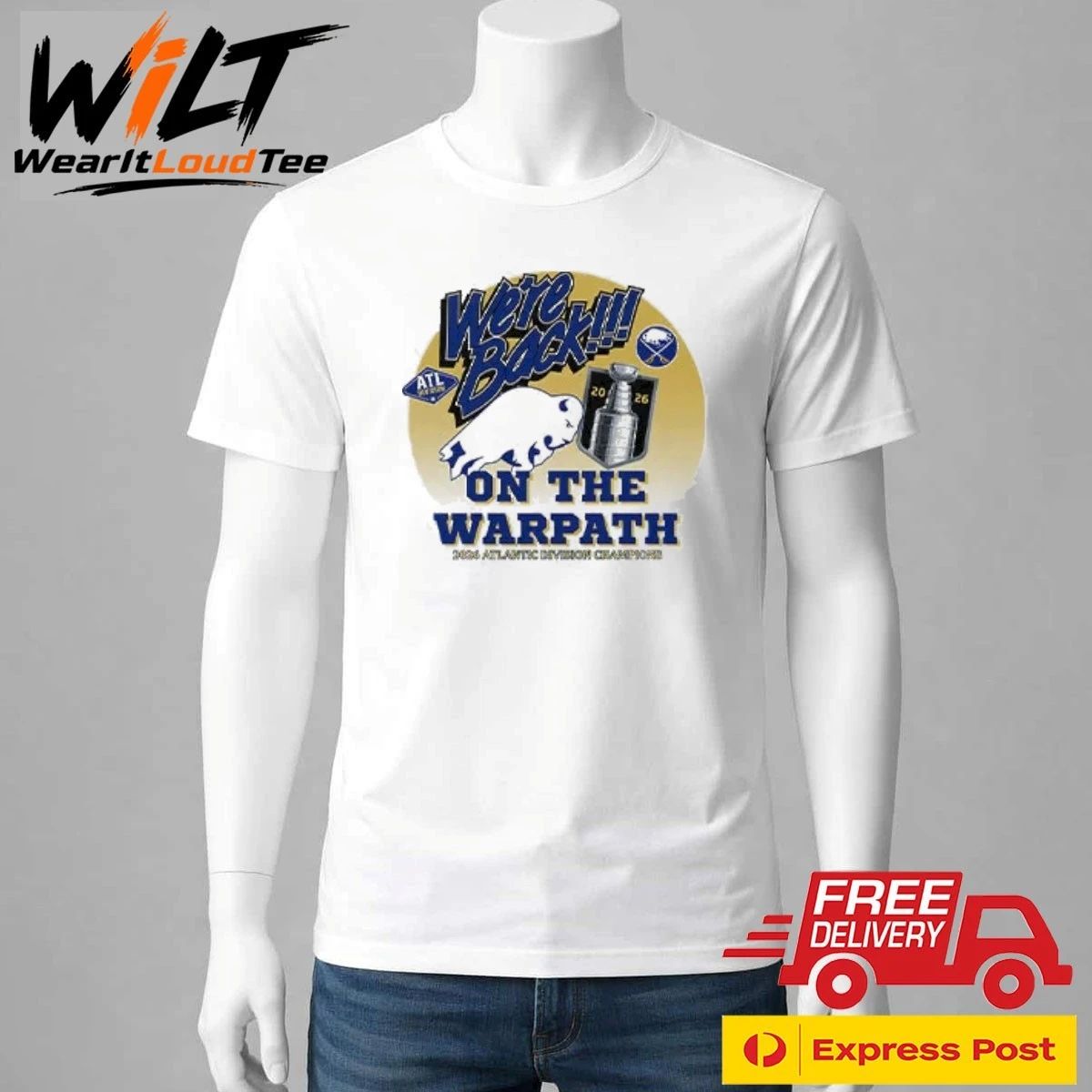 Buffalo Sabres We’re Back On The Warpath 2026 Atlantic Division Champions Shirt