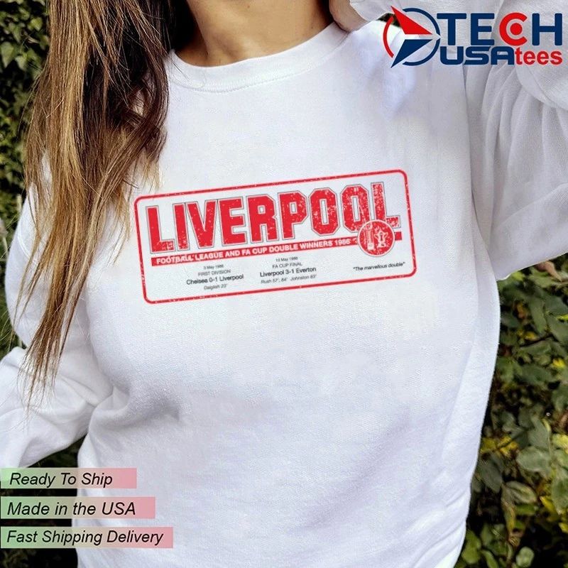 Liverpool Football League and FA Cup Double Winners 1986 shirt