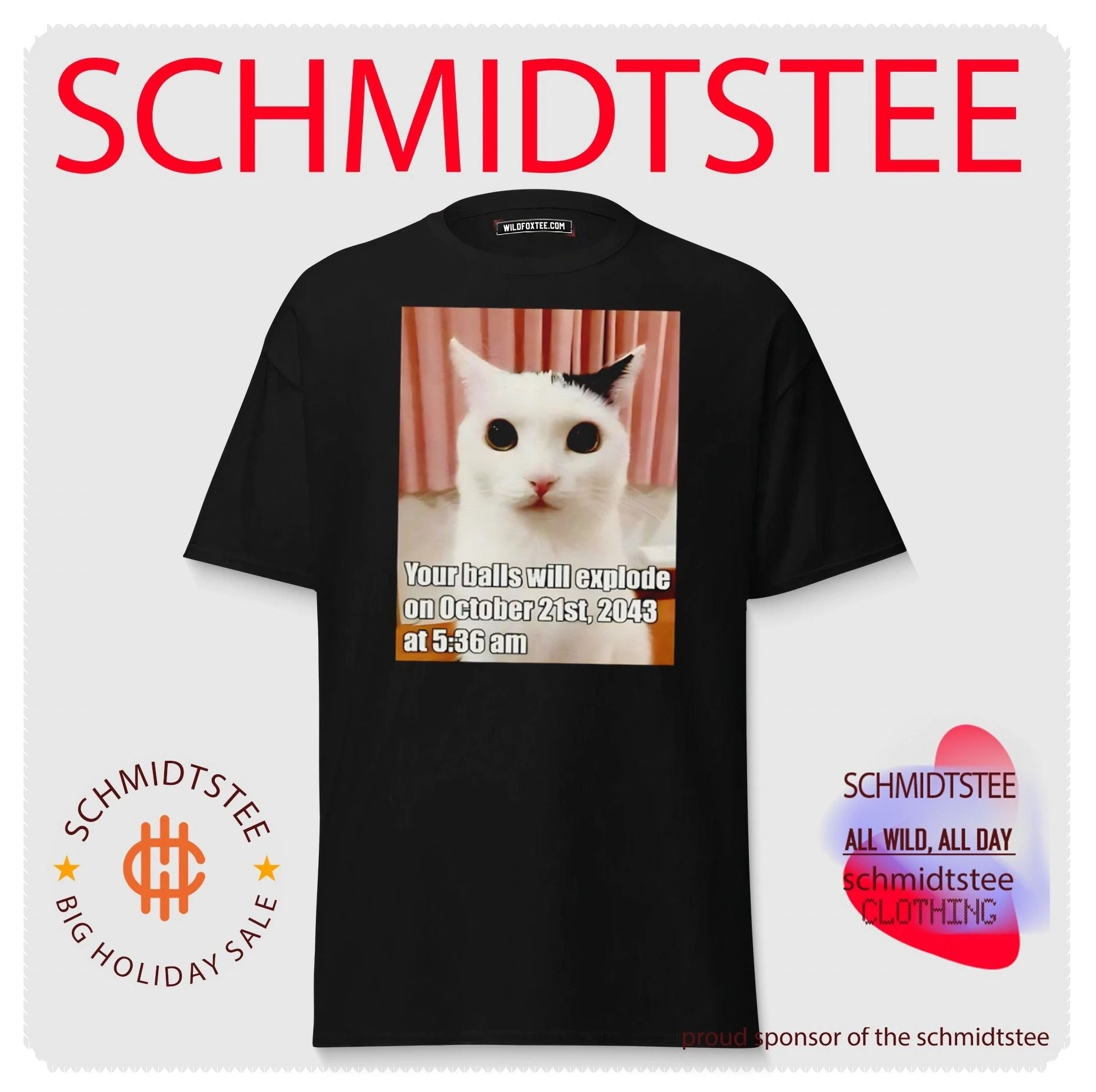 Your balls will explode on October 21st 2043 cat meme shirt