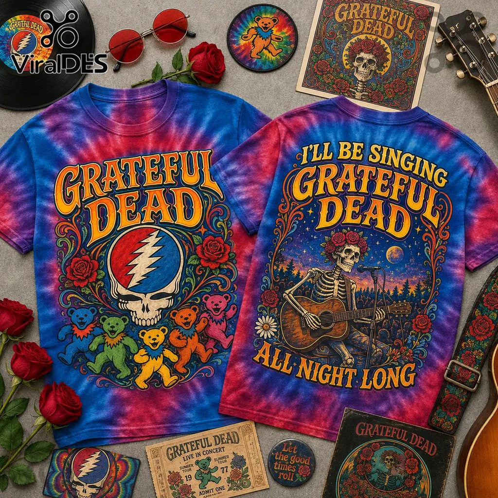 Grateful Dead All Night Long Tie Dye T-Shirt