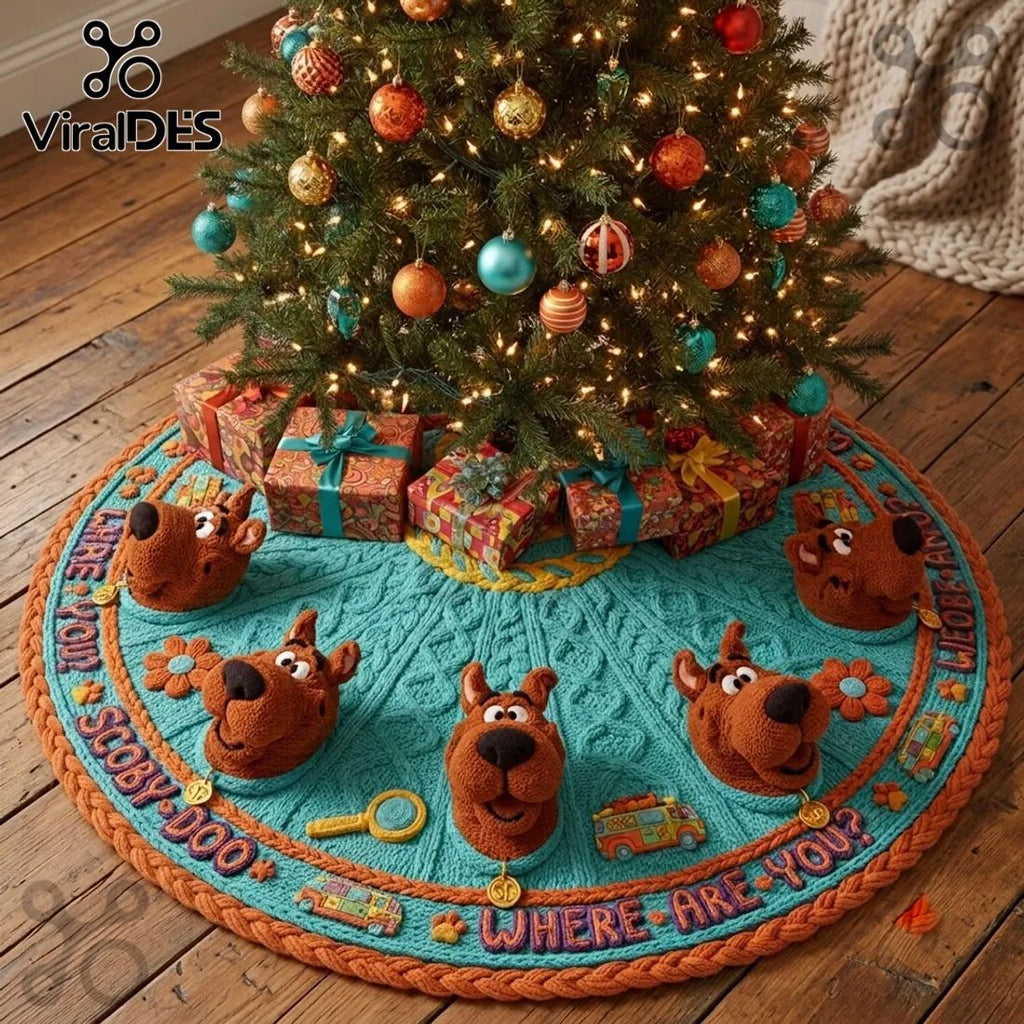 Scooby-Doo Blue 2026 Christmas Tree Skirt