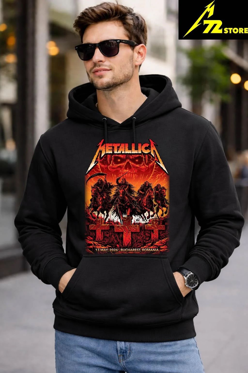 Metallica﻿ M72 Bucharest May 13, 2026 at Arena Naționala Bucharest, Romania by Maxx242 Pop-Up Shop Shirt