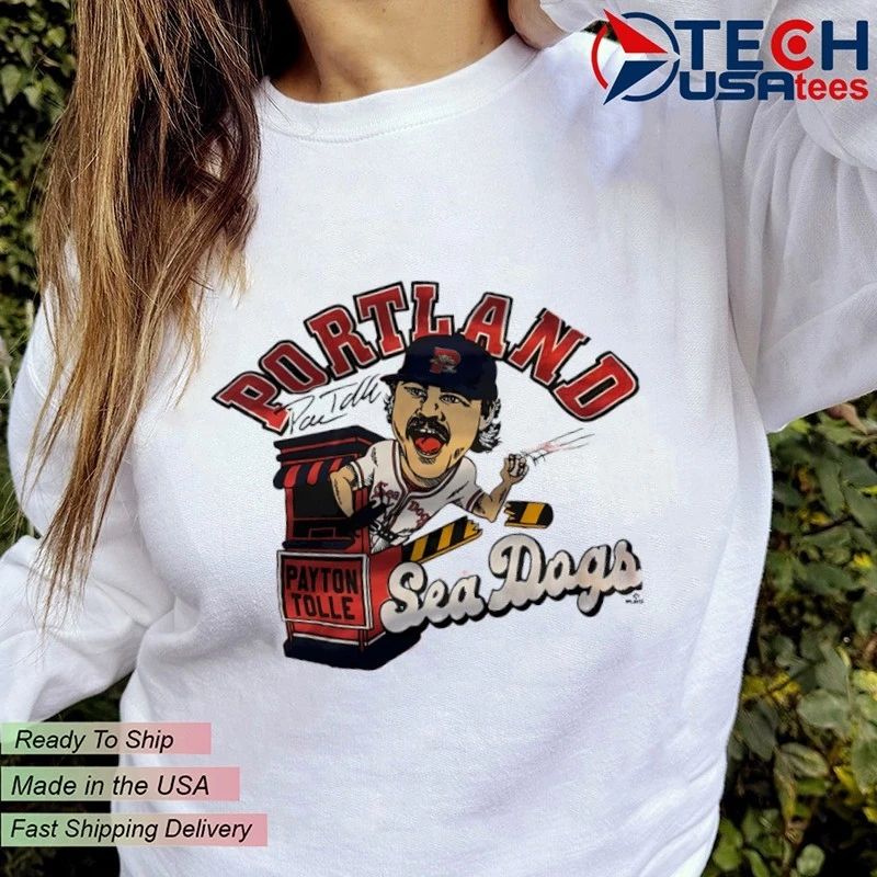 Portland Sea Dogs Payton Tolle caricature signature shirt