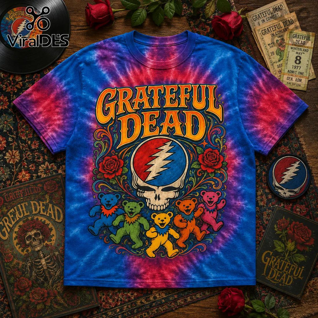 Grateful Dead All Night Long Tie Dye T-Shirt