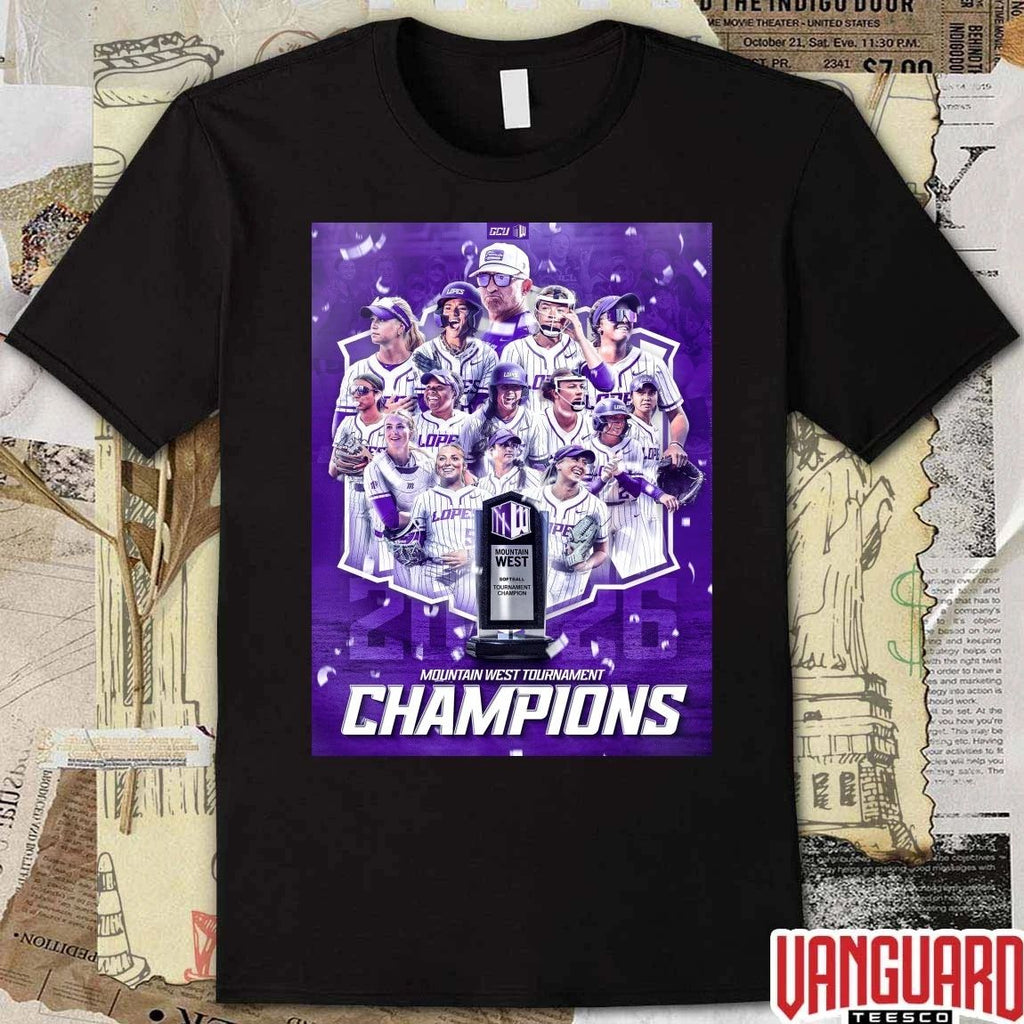 Grand Canyon University Softball Mountain West Tournament Champions 2026 Poster t-shirt