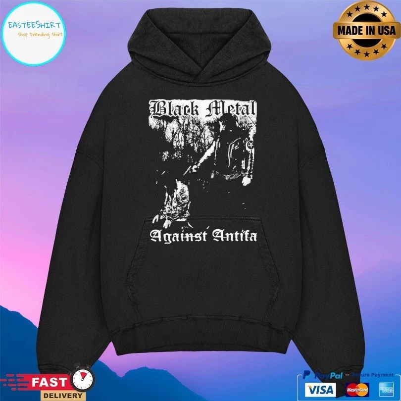Behemoth Frontman Black Metal Against Antifa T-shirt
