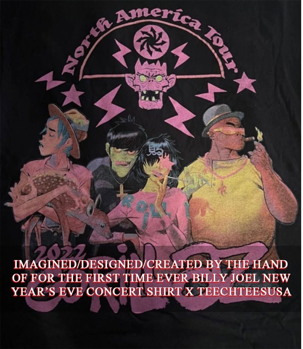 Gorillaz North America Tour 2022 graphic shirt